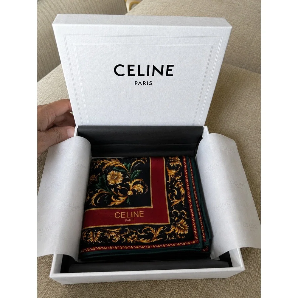 Rare Vintage Celine Paris Scarf / WITH BOX / Perfect for a Gift / Unique Pattern